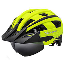 casco da bicicletta con visiera
